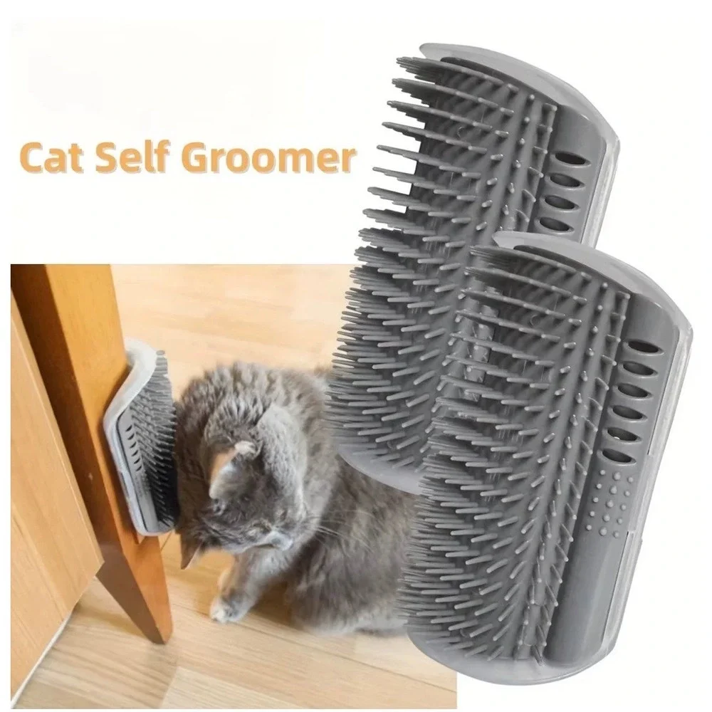 Cat Self Groomer with Massage Comb Brush - Perfect for Kitten and Puppy Grooming